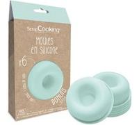 ScrapCooking - Coffret 6 Moules à Donuts en Silicone - Beignets & Babas - Kit Pâtisserie Formes 3D pour Gâteaux - Moules Individuels Souples - Aptes Four & Lave-Vaisselle - Cadeau Cuisine - 2913