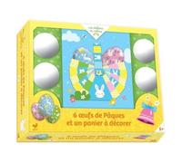 6 oeufs de Pâques et un panier à décorer - coffret avec accessoires