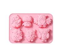 6 outils de cuisson en forme de chouette au chocolat en silicone 061045