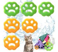 6 Pack Attrape Poils Machine a Laver, Épilateur pour Poils D'Animaux, Boule Anti Poil, Ramasse Poil Machine a Laver Lavable