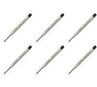 6 Pack - Ball Point Refill - Black Ink Medium Schmidt P900 Parker Style by Private Reserve