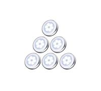 (6 pack) lampe détecteur de mouvement, lampe de placard, lampes led à détecteur, alimenté par batterie (non inclus), pour escalier, armoires,