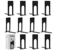 6 Paires Serre Livre,Serre Livres en Métal, Mini Serre Livres,Adaptés aux Bureaux, écoles, Maisons et Bibliothèques (12 Pièces/Noir)