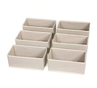 6 paquets de boîtes de rangement pliables en tissu, organiseurs de commode d'armoire, paniers en tissu, bacs, diviseurs pour vêtements, sous-vêtements, soutiens-gorge, chaussettes, lingerie, décoratio