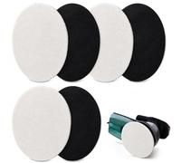 6 pcs Ø 125mm tampons de polissage,adhésifs en feutre pour auto,métal,bois | tampon polissage Pour Ø 125 mm ponceuse excentrique ronde et Bosch - Noir et blanc