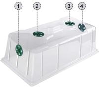 6 Pcs 12 Hole Plant Seed Grows Box with Base Switch and Cover Nursery Seedling Starter Garden Yard Tray Flower Pot Garden Accessories