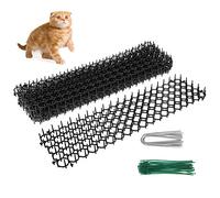 6 Pcs Anti-Chat avec Pointes 2,9 M Tapis Répulsif Chat Exterieur Pic Anti-Chat pour Jardin avec Epine Grille Tapis Anti-Chat Anti-Chiens Tapis à Pointes pour Jardin Maison Extérieur