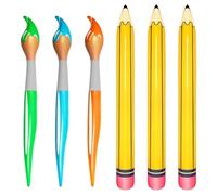 6 PCs Ballons de Décoration pour La Rentrée Scolaire, Crayon Gonflable Geant, Pinceau Gonflable Géant, Décoration de Fête d'Anniversaire, Décorations Remise de Diplôme, Cadeau Rentrée Scolaire