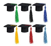 6 Pcs Chapeau Médecin Décoration Mini Bouteille Vin Mini Casquettes Graduation Étudiant Chapeau Décoration De Bouteille De Bière