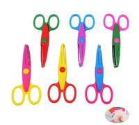 6 PCS Ciseaux de Bricolage Vagues Travaux Manuels Dentelés Découpe Zig Zag Cranteurs et de Bordure Sécurité Pour Artistique