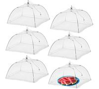 6 pcs Cloche Alimentaire Pliable Anti-Mouche,Aliments Tente Couvercle de Nourriture Pliante écran en Maille Parapluie