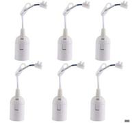 6 Pcs Douille Ampoule Plafond E27 à Visser de Chantier, Base Plafonnier Culot E27, Support de Lampe Plafonnier a Encastrer, pour