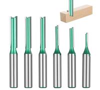 6 Pcs Fraise Défonceuse à Bois, Fraises pour Défonceuses, fraise a affleurer defonceuse droites pour outils de travail du bois, rainurer à double cannelure (3mm, 4mm, 5mm, 6mm, 7mm, 8mm)