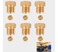 6 Pcs Injecteurs Gaz Cuisine, Buses de Cuisinière GPL Brûleurs Conversion Propane Butane pour Plaque de Cuisson au Gaz Filetage M6 x 0,75 1 x 0,50 1 x 0,65 1 x 0,70 1 x 0,87 1 x0.9 1 x0.96 cm