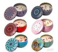 6 PCS Kit Bougie Parfumée Aromathérapie - Coffret Cadeau Femme, Décoration Maison Naturelle pour Bain/Yoga/Mariage/Jardin (6 Modèles)