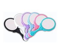 6 PCS Miroirs de Poche Colorés pour Maquillage et Voyage - Poignée Portable, Taille Compacte, Idéal pour Camping et Maison Label