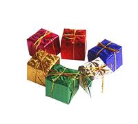 6 PCS/Set 6CM Coloré Arbre De Noël Décorations Mini Boîte-Cadeau Ornements Nouvel an Hanging Decor Noël Fête Fournir Haute QualitéMode Traitement