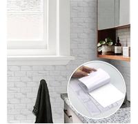6 pcs Stickers Carrelage Dalle PVC Adhesive Autocollants de Carreaux de Mur Imperméables et Durables Peler et Coller des 30x15cm