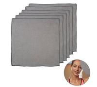 6 Pcs Torchons de Cuisine en Microfibre Ultra Doux - Serviettes de Cuisine Lavables, Absorbants et Non Pelucheux, 20x20 cm Tissu alvéolé, Idéaux pour la Vaisselle et le Nettoyage Quotidien -Gris