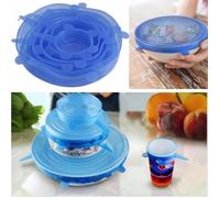 6 pcs Universal Silicone Stretch D'aspiration Pot Couvercles Silicone Cuisine Couvrir Cuisson Pan Déversement Couvercles