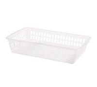6 petits paniers rangement Transparent 25x15cm Panier plastique Organiseur
