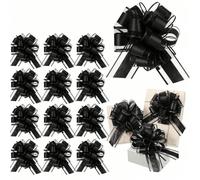 6 pièces/1 pièce - Nœuds de ruban à tirer, grands nœuds de ruban satin pour Noël, nœuds de ruban réutilisables pour boîtes cadeaux, décorations, paniers de mariage, cadeaux d'anniversaire, cadeaux de 
