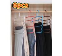 6 pièces/3 pièces/1 pièce Cintre multifonctionnel à 5 niveaux, cintre organisateur en plastique pour écharpes et pantalons, design amélioré antidérapant, convient pour ranger cravates, écharpes et acc