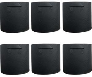 6 pièces 58L Sac de plantation de tomates, sac de plantation avec poignées en tissu feutré Plante Grow Bag pour tomates, fleurs, plantes et plus - Ø50cm hauteur 30cm