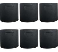6 pièces 75L Sac de plantation de tomates, sac de plantation avec poignées en tissu feutré Plante Grow Bag pour tomates, fleurs, plantes et plus - Ø55cm hauteur 32cm