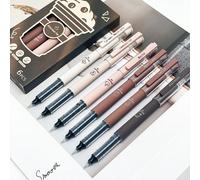 6 pièces/8 pièces Stylos gel à encre liquide à thème café, séchage rapide, anti-taches, toucher doux, convient pour la prise de notes et le dessin, fournitures scolaires et de bureau, essentiels de la