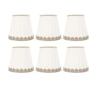 6 pièces abat-jour de lampe de table, abat-jour de lampe de table en tissu plissé couverture de lumière de remplacement abat-jour minimaliste diffusant la lumière douce pour