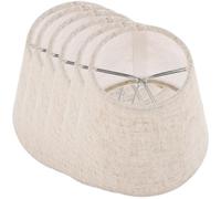 6 Pièces Abat-jour en Tissu Beige Décoratif pour Plafond, Salon