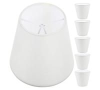 6 Pièces Abat-jour Mini en Tissu à Pince, Beige, pour Lampe E14