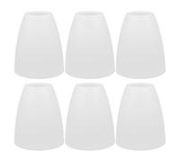 6 Pièces Abat-jour Plat Blanc en Plastique pour Lampe
