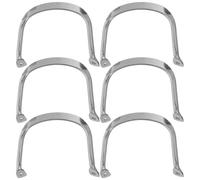 6 Pièces Acier Inoxydable Poignée de Casserole, Amovible, Lot de Set | Alliage D'aluminium, Bords Arrondis Polis, pour Marmites Vapeur et Faitouts, Usage Maison