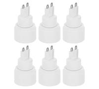 6 Pièces Adaptateur de Douille G9 vers E14, Conversion Compacte | Plaque Conductrice en Cuivre, Finition Nickelée, Installation Simple, Usage à Maison Bureau