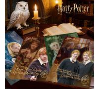6 pièces Affiches quotidiennes du Bal de Yule de Harry Potter, mettant en vedette des personnages emblématiques comme Harry Potter, Ron, Hermione, Draco, Lucius, Rogue, Fred et George, parfait pour la