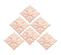6 Pièces Applique D’angle Sculpté, Coin Décoratif Carré Ajouré | Style Européen Élégant, Texture Authentique, Motifs Floraux Nets, pour Portes Cuisine et Meubles