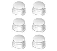 6 Pièces Arrêts de Portes, Butée de Poignée de Porte Murale, Butée de Porte Adhésive Transparentes, Butoir de Portes en Silicone, pour Placards, Cuisine, Salle de Bain, Chambre (Rond)