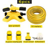 6 pièces arroseurs rotatifs à 360° automatiques, 3 bras rotatifs réglables, irrigation de jardin et de pelouse à angles multiples, tête d'arroseur rotative à 360°, convient pour verger, pépinière, jar