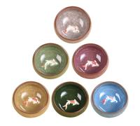 6 Pièces Articles à Thé Motif Poisson, Service Élégant Vintage | Surface Lisse, Présentation Décorative Raffinée, Transport Pratique, pour Amateurs, Restaurants, Pauses au Bureau