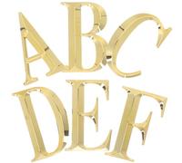 6 Pièces Autocollant Alphabet D'adresse pour Boîte Numéro Porte | ABS Résine, Style Moderne et Solide, Usage Ktv et Boîte aux Lettres, Aspect Simple