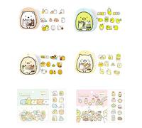 6 Pièces Autocollants Graffiti Animaux, Papier Collant Mignon Kawaii, Autocollants Mignons, Autocollant de Dessin Animé, pour la Décoration Diary Scrapbooking Bricolage, 4x(50Pcs/Sac), 2x(80Pcs/Sac)