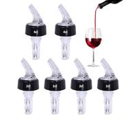 6 Pièces Becs à Liqueur,Bec Verseur pour Bouteilles de 4 cl 2 oseur Pastis Distributeur de Bouteille Auto-pour, Dosage par Bec, Bec Verseur Plastique, Transparent,pour Le Vin, Cocktail,Maison, Bar