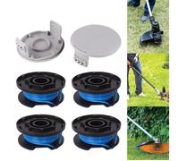 6 Pièces Bobines de Rechange Pour Tondeuse Pour Ryobi 18v 24v 40v Pour Ryobi One+AC14RL3A 4 Bobines+2 Capuchons de Tondeuse