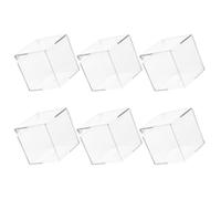 6 Pièces Boîte à Bonbons en Acrylique, Coffret Carré 6 CM | Rangement Léger pour Biscuits ou Pièces, Présentation de Table, Usage Maison, Fêtes, Noël