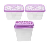 6 Pièces Boîte de Déshumidificateur Rechargeable en Plastique | Contrôle de L’humidité, Structure Transparente, Couvercle Étanche, Usage Salle de Bain Cuisine