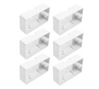 6 Pièces Boîte de Prise Murale en Plastique ABS | Blanc, Montage en Saillie Simple, Usage Polyvalent, Contrôle Pratique, Aspect Sobre et Esthétique