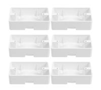 6 Pièces Boîte de Prise Murale en Plastique ABS Blanc | Montage en Saillie, Usage Maison et Bricolage, Contrôle Pratique, Design Simple et Élégant