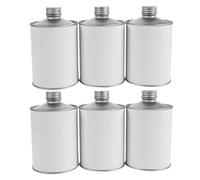 6 Pièces Boîte Métallique Ronde Scellable 500ml en Fer-blanc | Couvercle, Fermeture Hermétique, Résistante à Rouille, Usage Industriel et Bricolage, Blanc